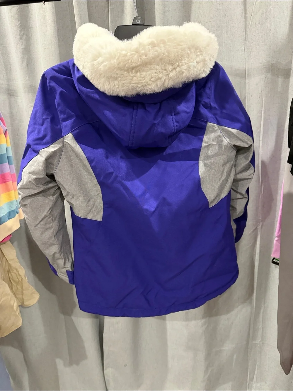 ZeroXposur Girls Purple & Gray Hooded Puffer Jacket